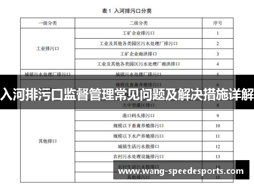 入河排污口监督管理常见问题及解决措施详解